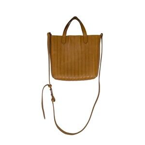 Madewell The Transport Small Crossbody Bag Bubble Pleat Golden Oak